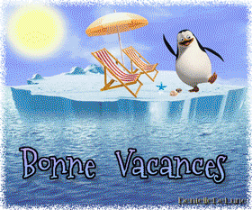 Gifs Bonnes vacances pingouin